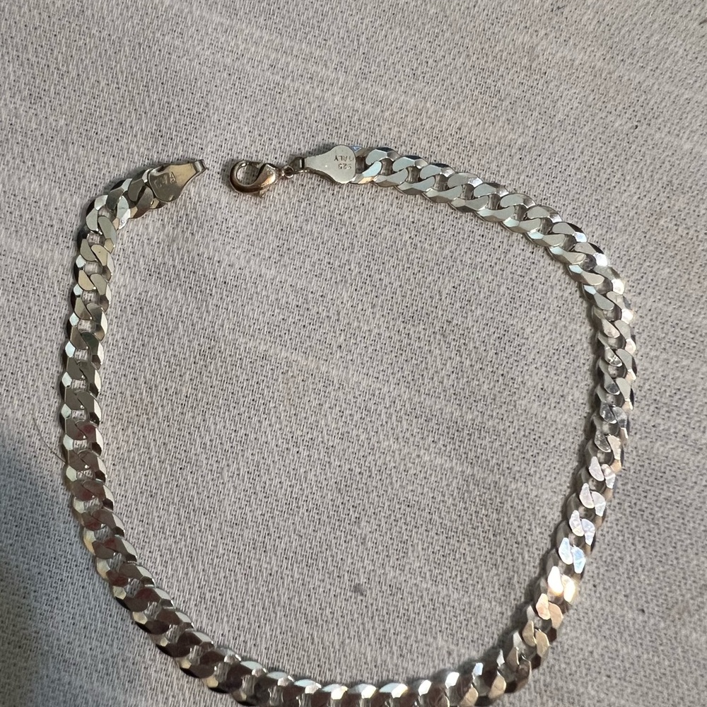 New silver men bracelet